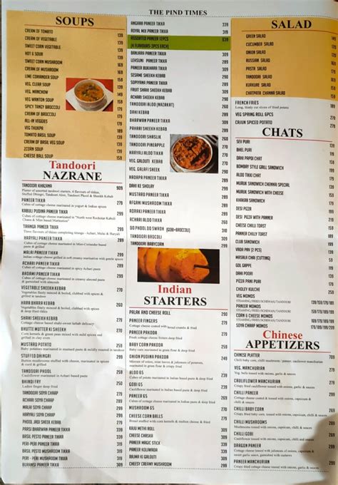 Pind Menu, Menu for Pind, Iyyappanthangal, Chennai, Chennai