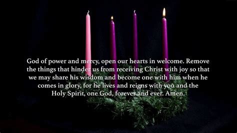 Prayers for the second Sunday of Advent - YouTube