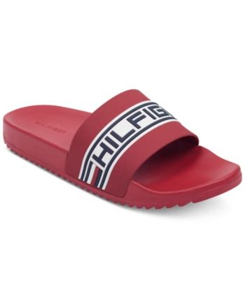 Tommy Hilfiger Men's Rustic Slide Sandals - Light Pastel Red | Tommy ...