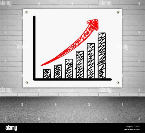 Hand-drawn economic growth chart on walls Stock Photo - Alamy