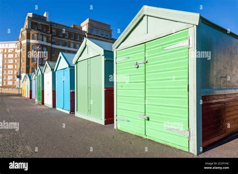 Colorful Brighton beach huts Stock Photo - Alamy