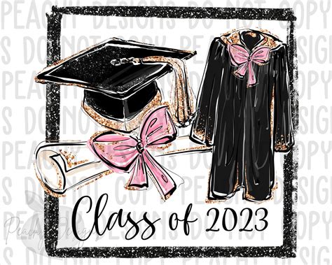 Graduation 2023 PNG Cap & Gown Sublimation Digital Download - Etsy