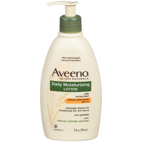 Aveeno Active Naturals Lotion, Daily Moisturizing, with Sunscreen, 12 fl oz (354 ml)