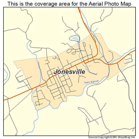 Aerial Photography Map of Jonesville, VA Virginia