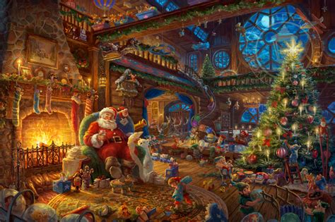 Épinglé par Jonathan Stagnaro sur Sandblum Santa | Thomas kinkade ...