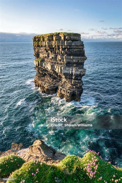 Dun Briste Sea Stack Ireland Stock Photo - Download Image Now - Wild Atlantic Way, Ireland ...