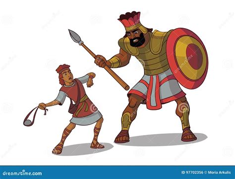 Illustration of David and Goliath Stock Illustration - Illustration of culture, jewish: 97702356