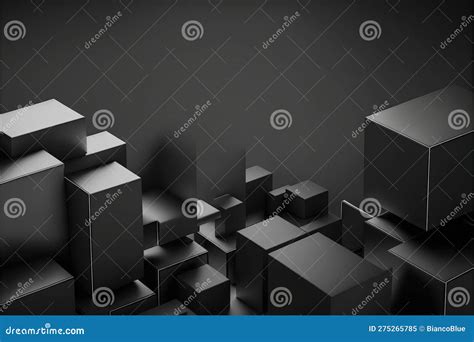 Contemporary Minimalistic Abstract Dark Black Geometric Background ...