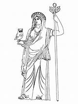 Greek God Coloring Pages Athena sketch template