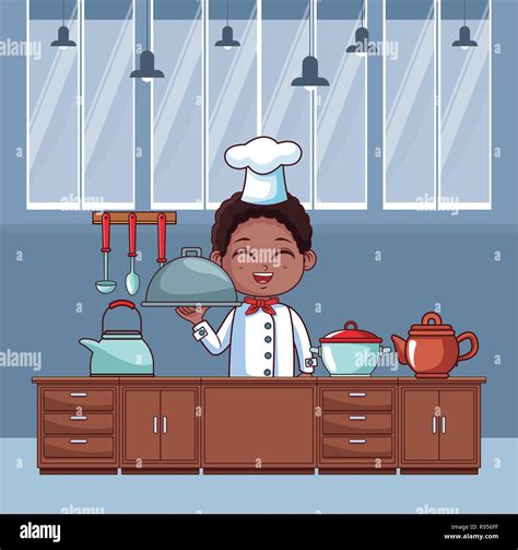 Chef boy cartoon Stock Vector Image & Art - Alamy