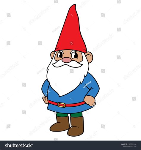 Cartoon Angry Gnome Character Illustration Stock Vector (Royalty Free ...