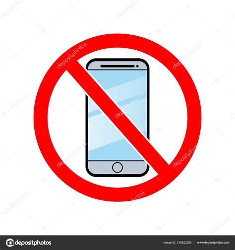 No Phones Allowed Anti Smartphone Icon Forbidden Calls Sign Vector ...