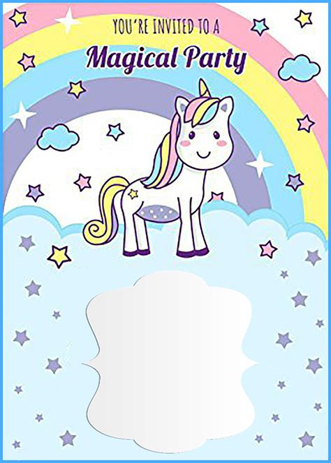 Printable Unicorn Invitations