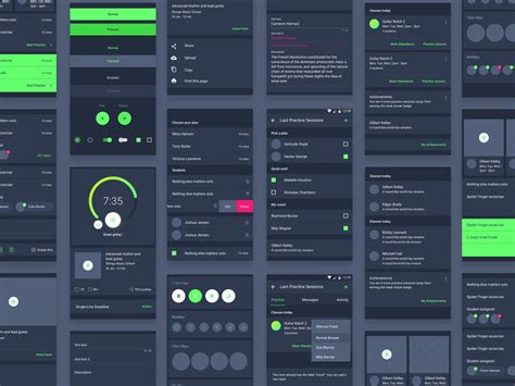 Material Design UI Kit Dark – Free Sketch | Free Mockups, Best Free PSD Mockups - ApeMockups