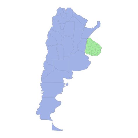 High quality political map of Argentina and Uruguay with borders of the ...