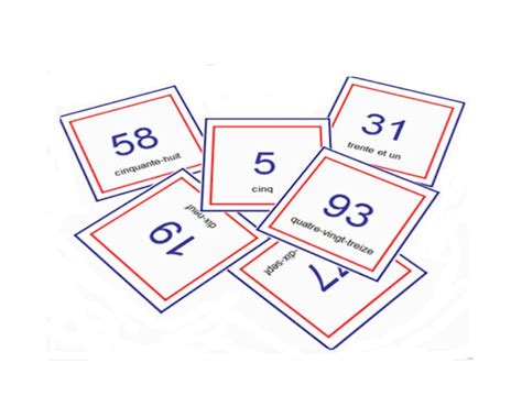 FRENCH NUMBER FLASHCARDS 1/100 With Pronunciation on Audio File,numbers Printable,number Cards ...