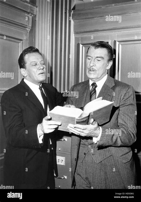 PERRY MASON, (from left): William Talman, Walter Pidgeon, 'The Case of the Surplus Suitor ...