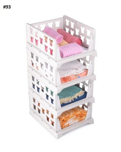 White Cloth Organizer For Wardrobe 4 Layer, Material: Plastic at Rs 425/piece in Rajkot