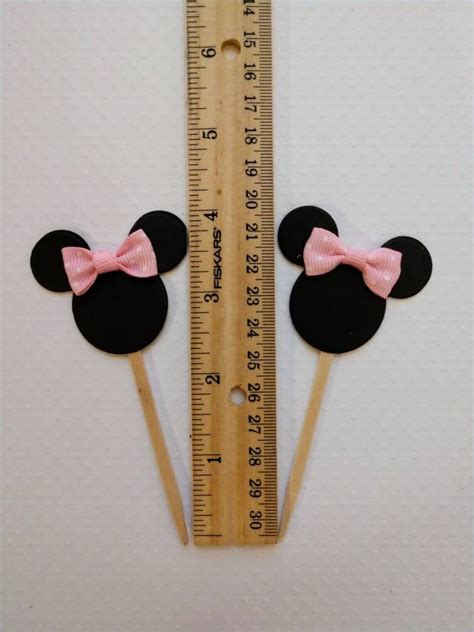 Minnie Mouse Cupcake Toppers Minnie Mouse Birthday Party - Etsy