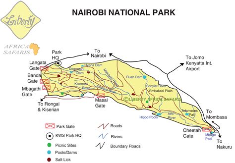 Nairobi National Park Map Pdf - Bobbie Stefanie