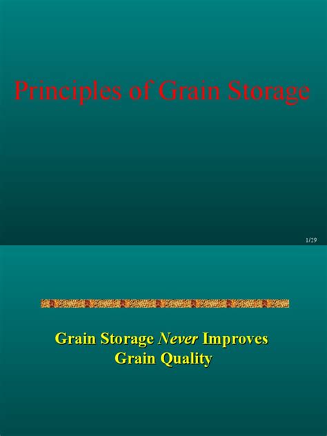 Chapter 1 Principle of Grain Storage | PDF | Humidity | Mold