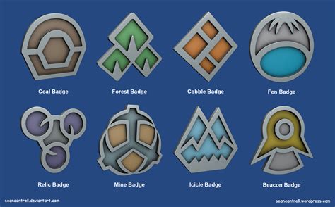 Pokemon Badges - Sinnoh League by seancantrell on DeviantArt