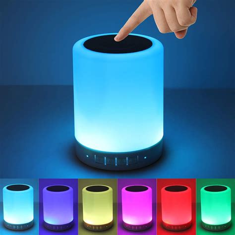 Amazon - Night Light Bluetooth Speaker, Portable Wireless Bluetooth Speakers, Touch Control ...