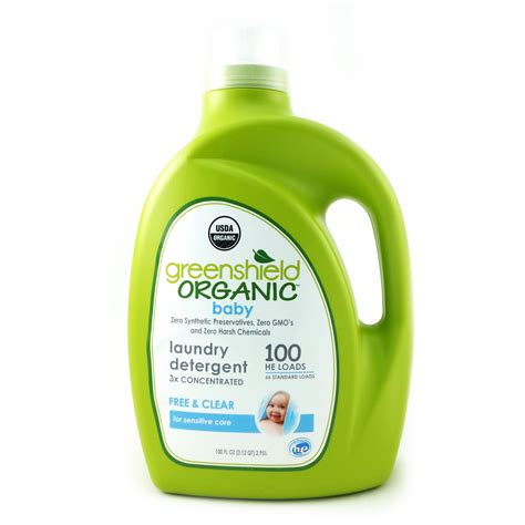 Greenshield Organic Laundry Detergent for Babies (Free & Clear) - L/S ...