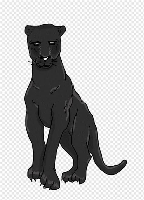 Black Panther, Panther, Wild Cat, Feline, Wild Animal, Animal, Black, Sleek, Cartoon, Drawing ...