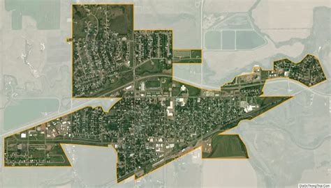 Map of Hazen city, North Dakota