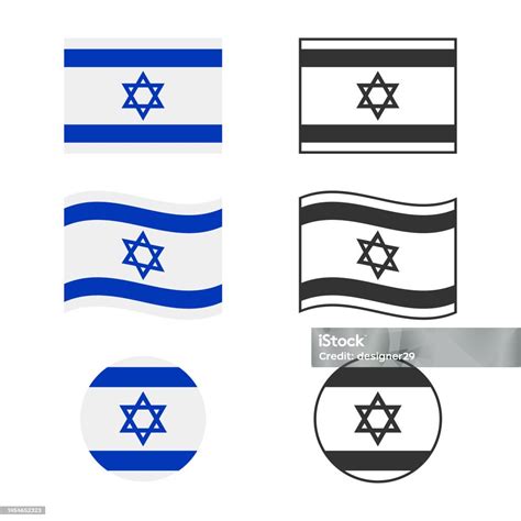 Flag Of Israel Vector Design Stock Illustration - Download Image Now ...