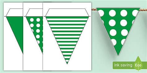 FREE! - Green Bunting Pack - KS1 (teacher made) - Twinkl