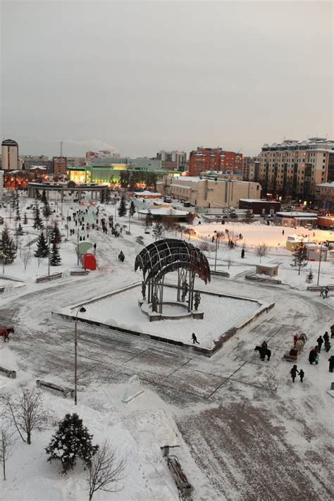 Tyumen in winter stock image. Image of blue, motion, lamp - 28767579