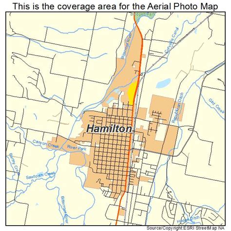 Aerial Photography Map of Hamilton, MT Montana