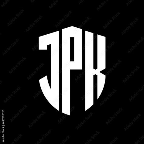 JPK letter logo design. JPK modern letter logo with black background ...