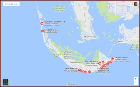 Sanibel Island Accommodations Map - map : Resume Examples #1ZV8ZWM93X