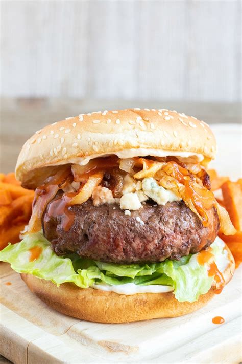 Buffalo Blue Cheese Burgers 1 • Bread Booze Bacon