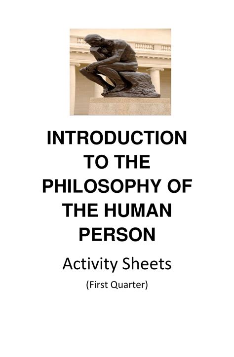 Introduction To Philosophy Of The Human Person Module 4:, 58% OFF