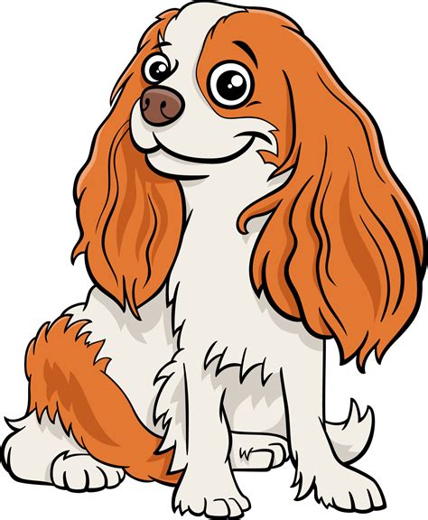 cartoon Cavalier King Charles Spaniel purebred dog 4654270 Vector Art ...