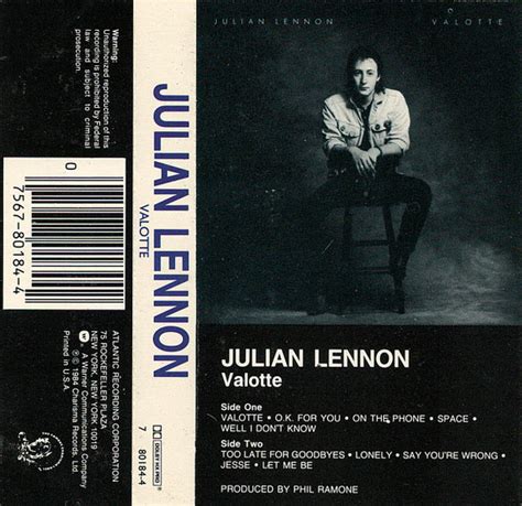 Julian Lennon – Valotte (1984, SR, Cassette) - Discogs