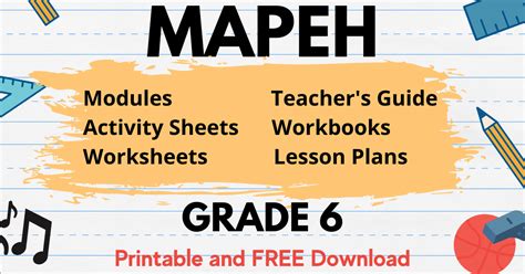 MAPEH - Learning Materials in GRADE 6 (Free Download) - DepEd Click