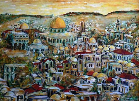 Jerusalem holy city Painting by Baruch Neria-Kandel - Pixels