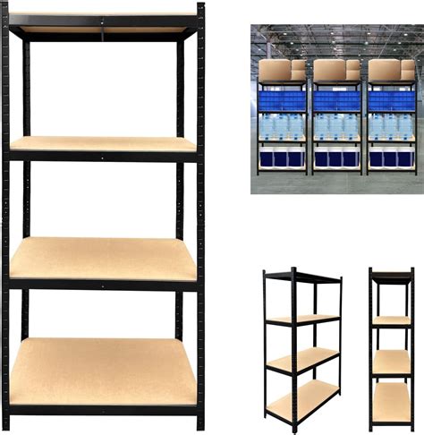 Storage Shelves Garage Shelving 4 Tier Metal Shelves for Storage ...