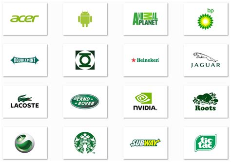 Top 20 Famous logos designed in green