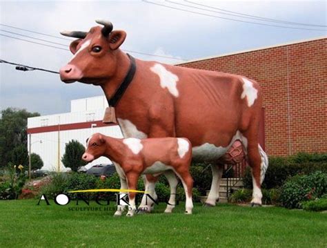 Fiberglass cow sculptures | Sculpture animal garden decor