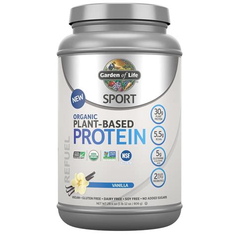 Garden of Life Sport Organic Plant-Based Protein Powder, Vanilla, 30g ...