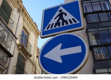 Crosswalk Composite Sign Mandatory Arrow Stock Photo 1984125404 ...