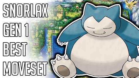 Snorlax Gen 1 Best Moveset - Snorlax Best Moveset Pokemon Red Blue Yellow Version Guide - YouTube