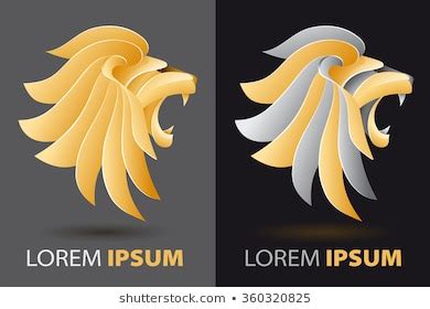 Bellowing Lion Head Fancy Luxurious Company Stock Vector (Royalty Free) 360320825