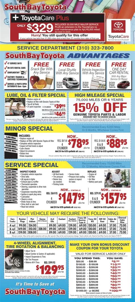 Service Specials | South Bay Toyota